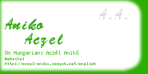 aniko aczel business card